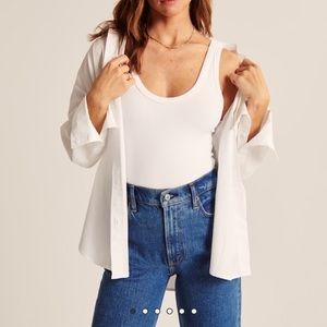 Abercrombie Seamless Rib Fabric Scoopneck Bodysuit